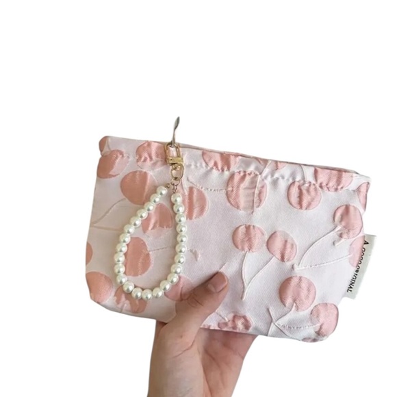 Whimsy_and_Rose Handbags - Pink Cherry Makeup Bag